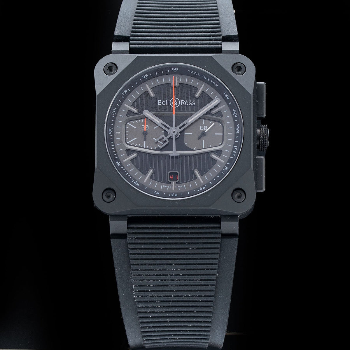 Bell \u0026 Ross BR0394-BTR-CE\/SCA Chrono Blacktrack