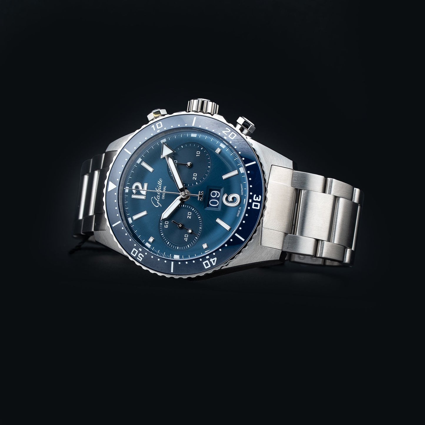 Glashütte Original 1-37-23-02-81-70 SeaQ Chronograph Blue Dial on Bracelet