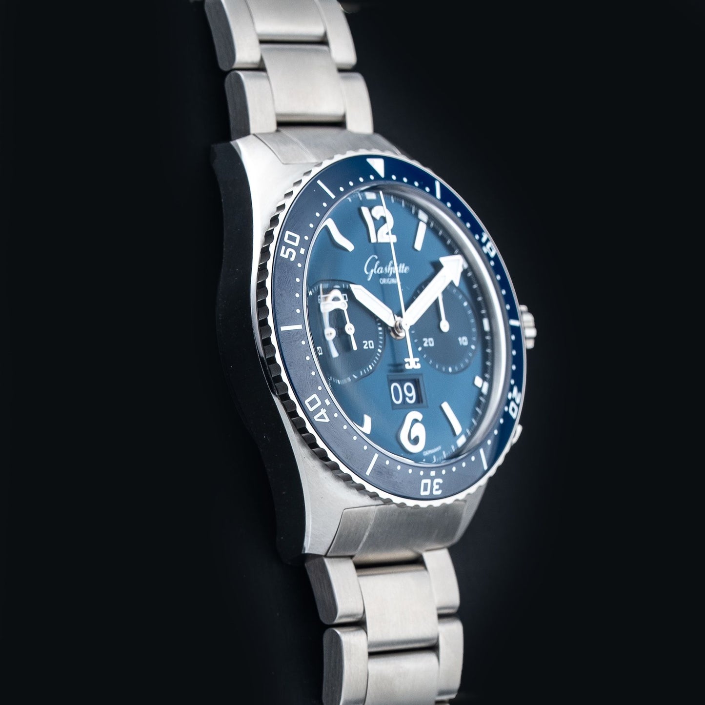 Glashütte Original 1-37-23-02-81-70 SeaQ Chronograph Blue Dial on Bracelet