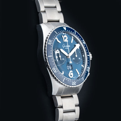 Glashütte Original 1-37-23-02-81-70 SeaQ Chronograph Blue Dial on Bracelet