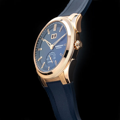 Parmigiani Fleurier PFC910-1500340-X03182 Tonda GT Small Seconds Blue Guilloche Dial 18k Rose Gold