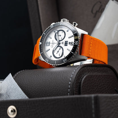 Glashütte Original Seaq Chronograph "Panda" On Black Rubber Strap 1-37-23-03-80-33