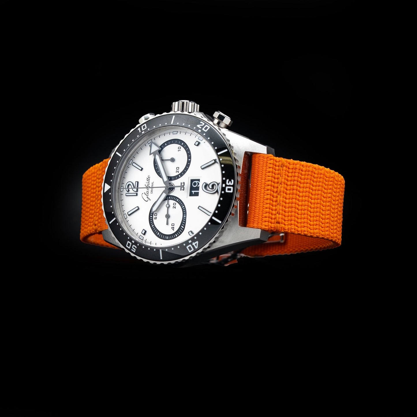 Glashütte Original Seaq Chronograph "Panda" On Black Rubber Strap 1-37-23-03-80-33