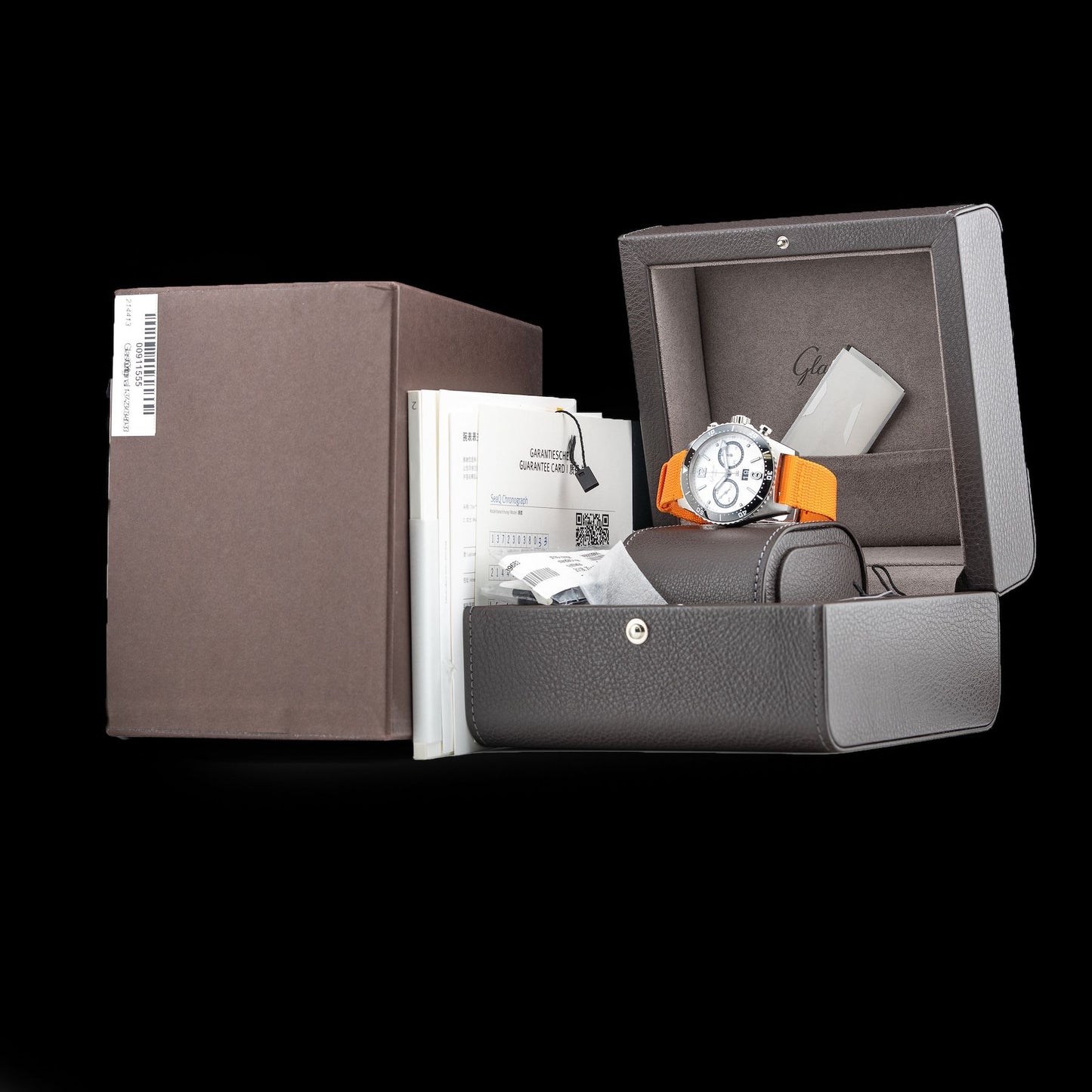 Glashütte Original Seaq Chronograph "Panda" On Black Rubber Strap 1-37-23-03-80-33