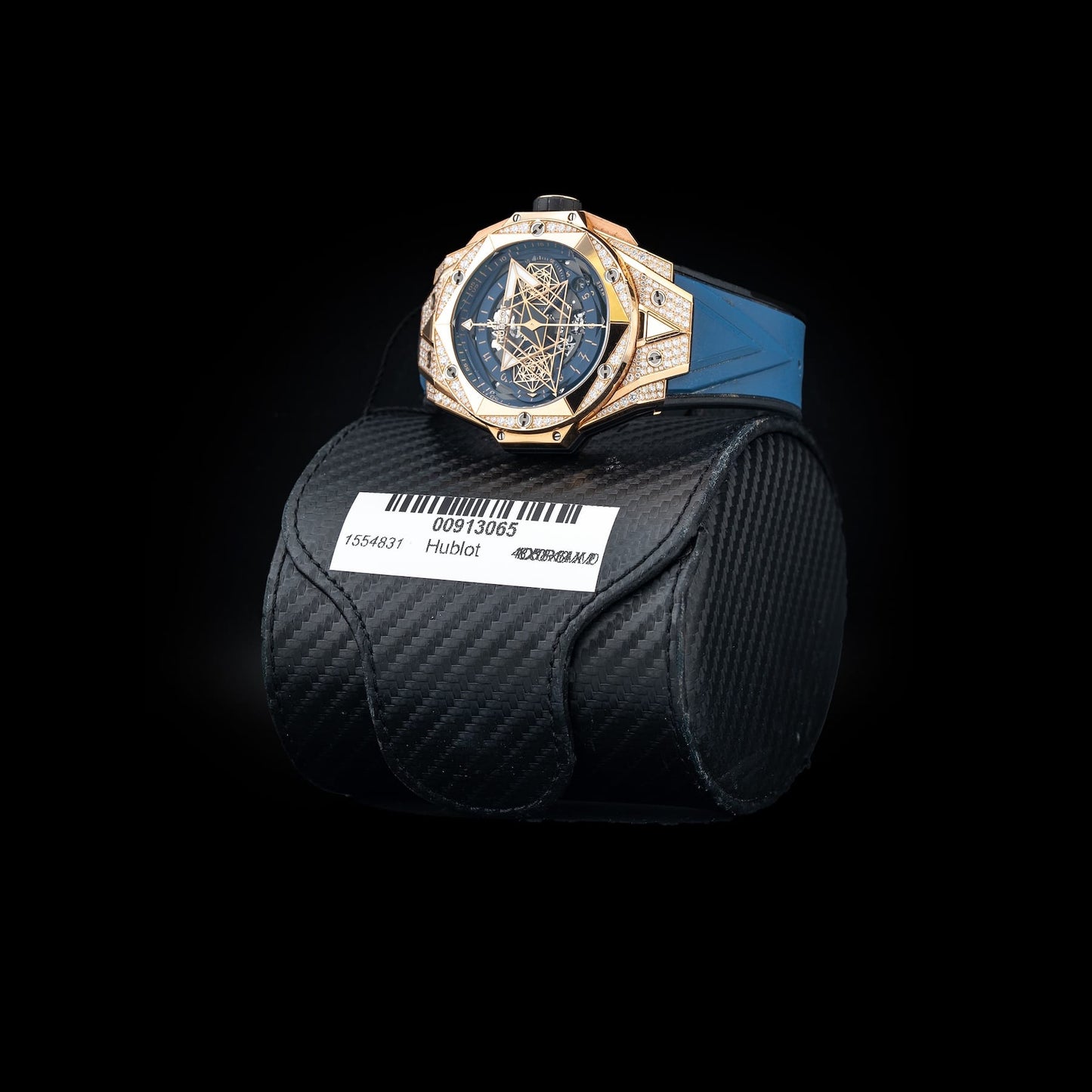 Hublot 418.OX.5108.RX.1604.MXM20 Big Bang Unico Sang Bleu II King Gold Blue Pavé