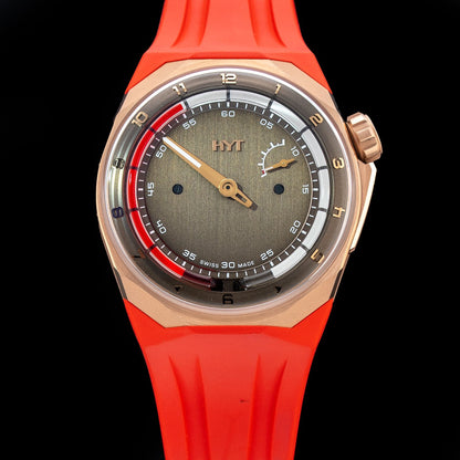 HYT H03345-A T1 5N Gold & Titanium Chocolate Mill\u00e9sime Edition