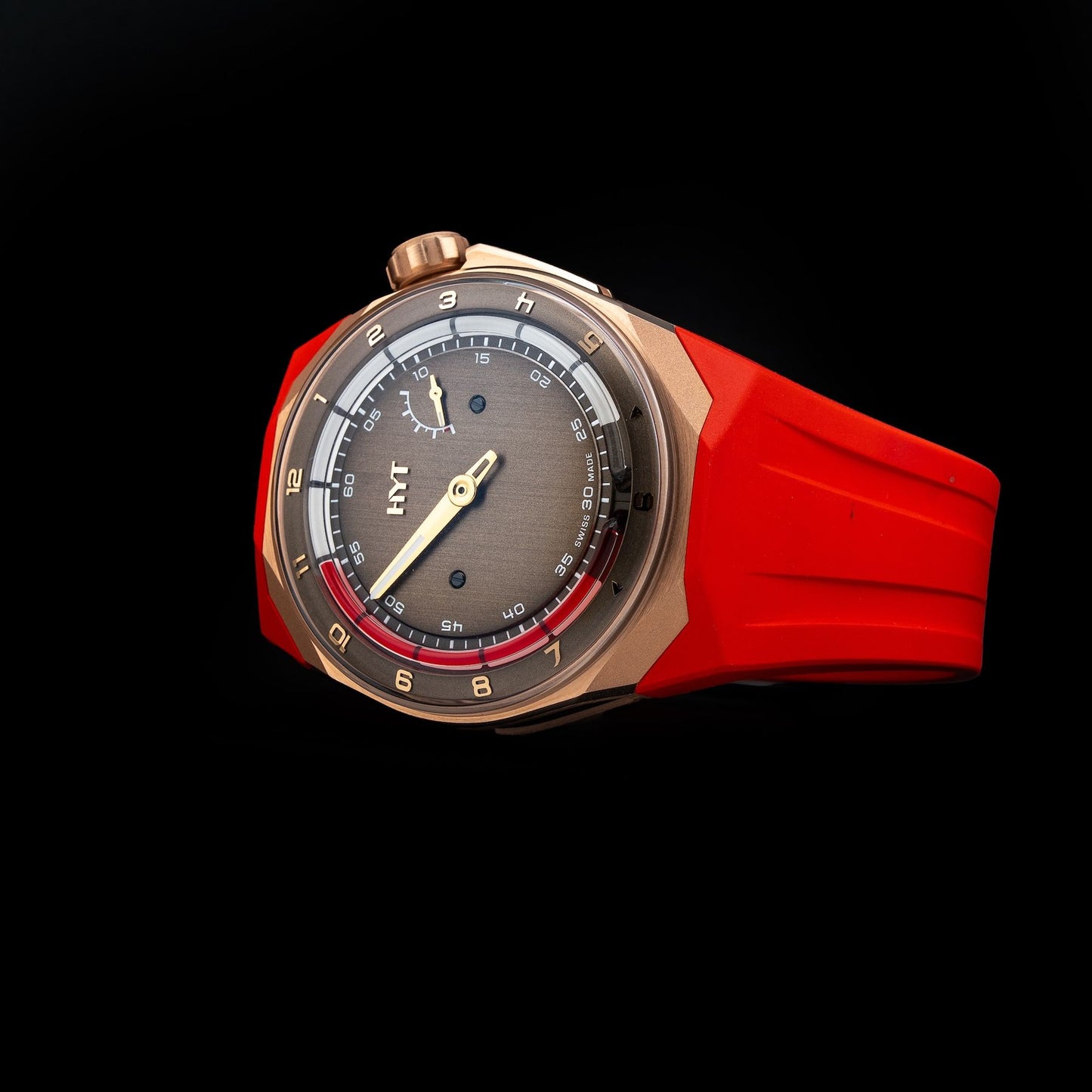 HYT H03345-A T1 5N Gold & Titanium Chocolate Mill\u00e9sime Edition