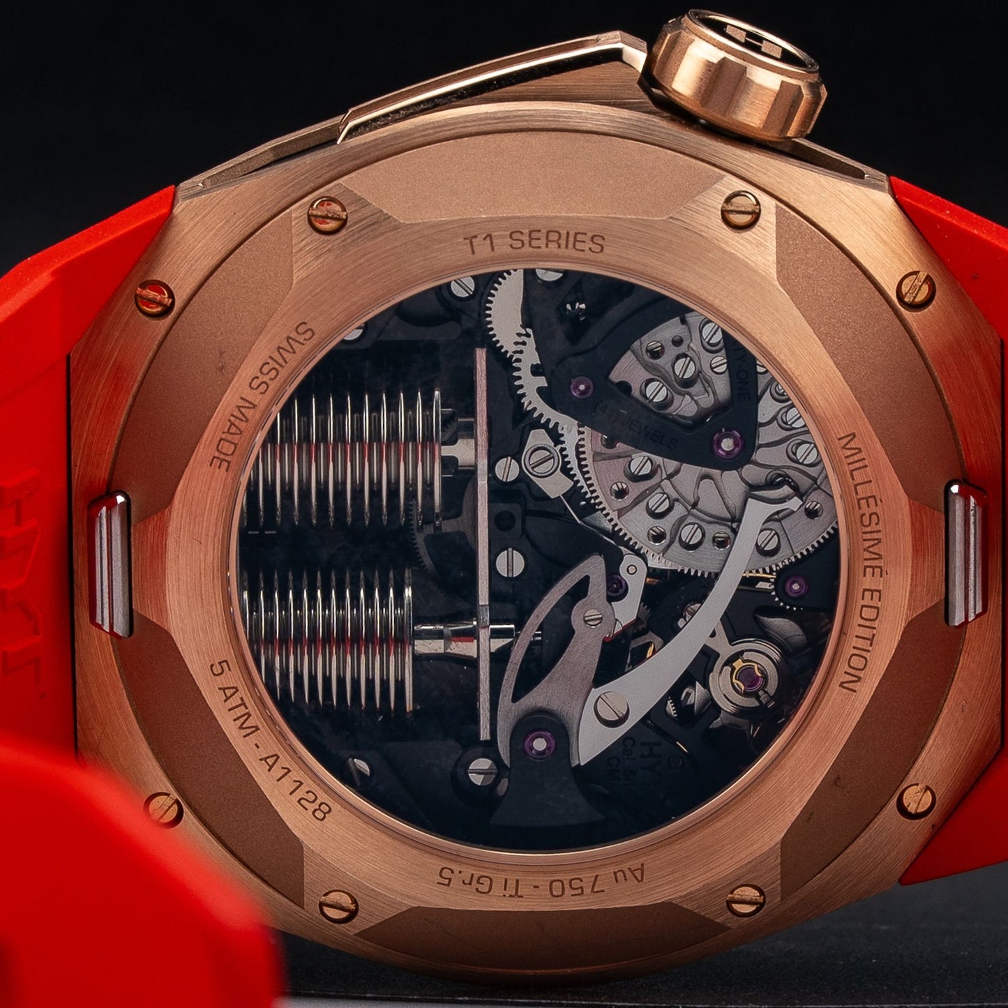 HYT H03345-A T1 5N Gold & Titanium Chocolate Mill\u00e9sime Edition