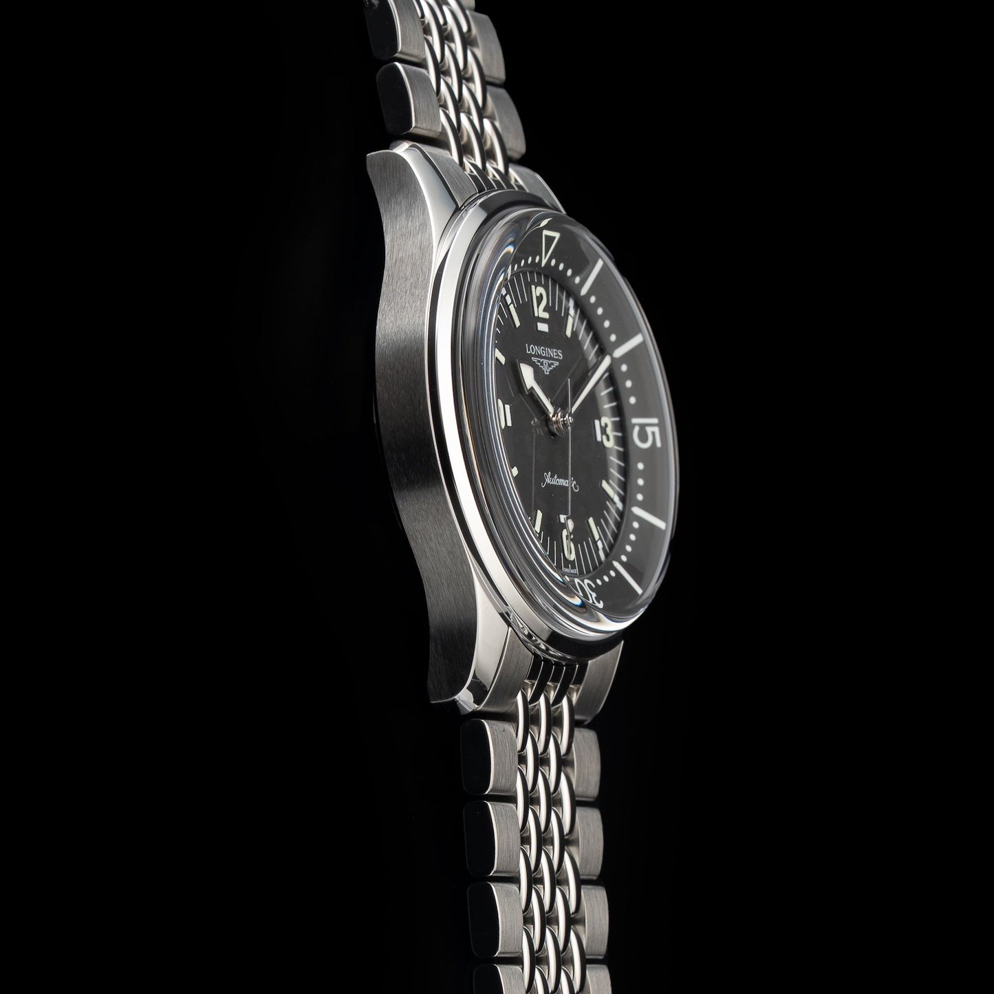 Longines L3.764.4.99.6 Legend Diver Grey Dial on Bracelet