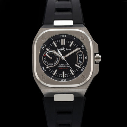 Bell & Ross BR-X5 Black on Rubber Strap BRX5R-BL-ST\/SRB