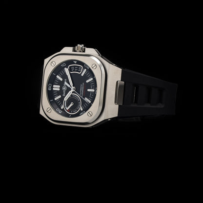 Bell & Ross BR-X5 Black on Rubber Strap BRX5R-BL-ST\/SRB