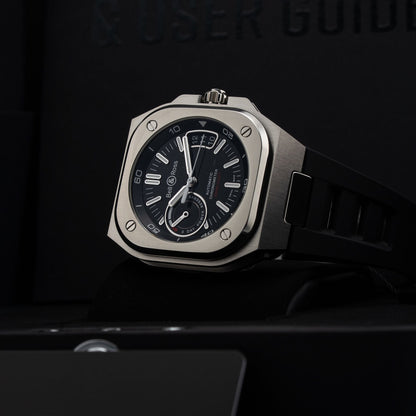 Bell & Ross BR-X5 Black on Rubber Strap BRX5R-BL-ST\/SRB