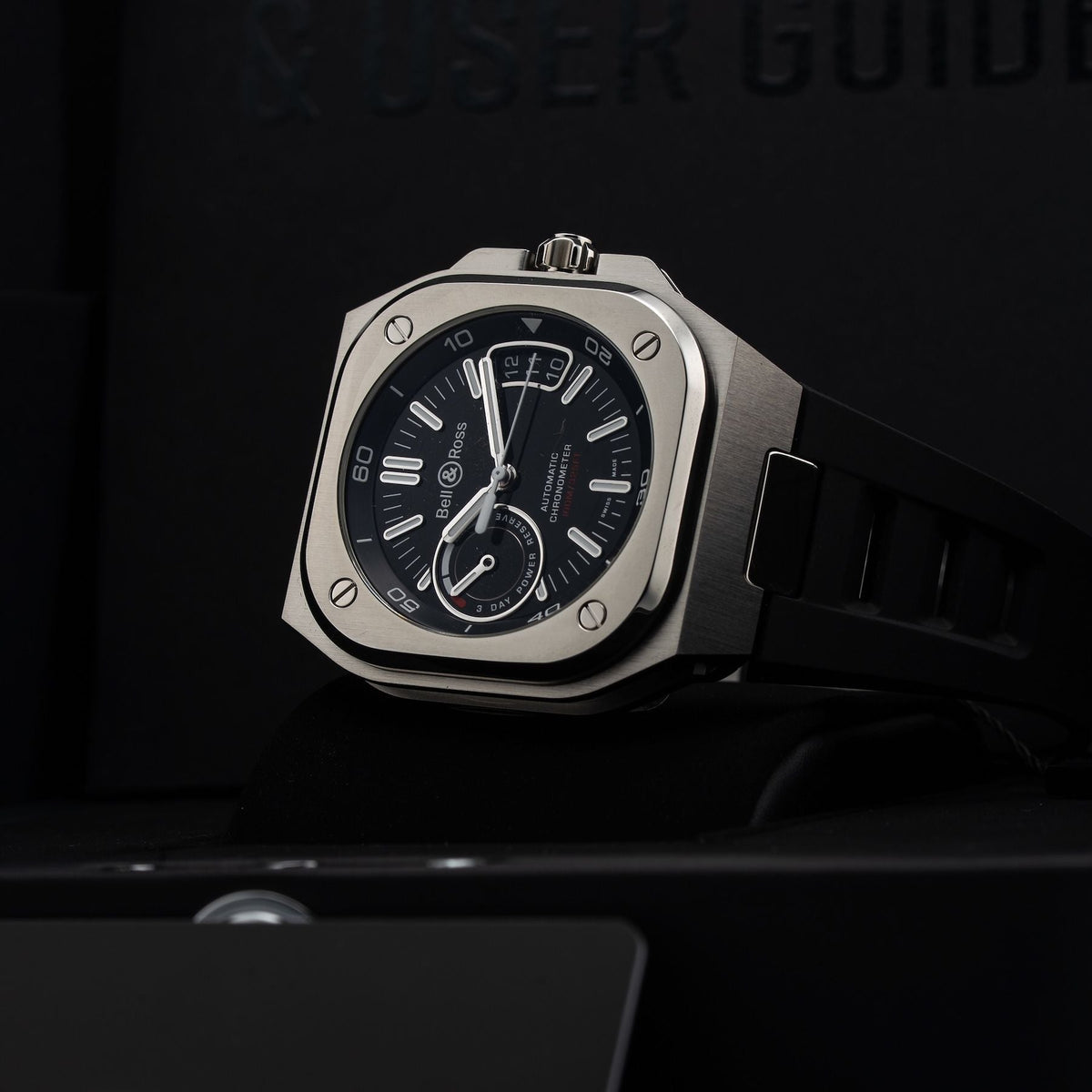 Bell & Ross BR-X5 Black on Rubber Strap BRX5R-BL-ST/SRB