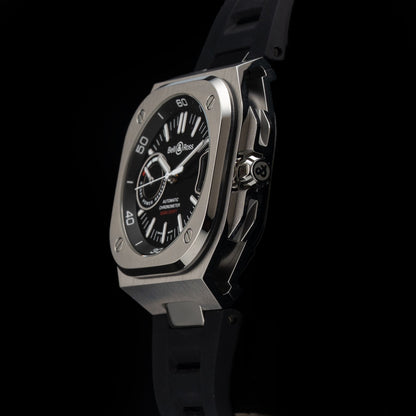 Bell & Ross BR-X5 Black on Rubber Strap BRX5R-BL-ST\/SRB