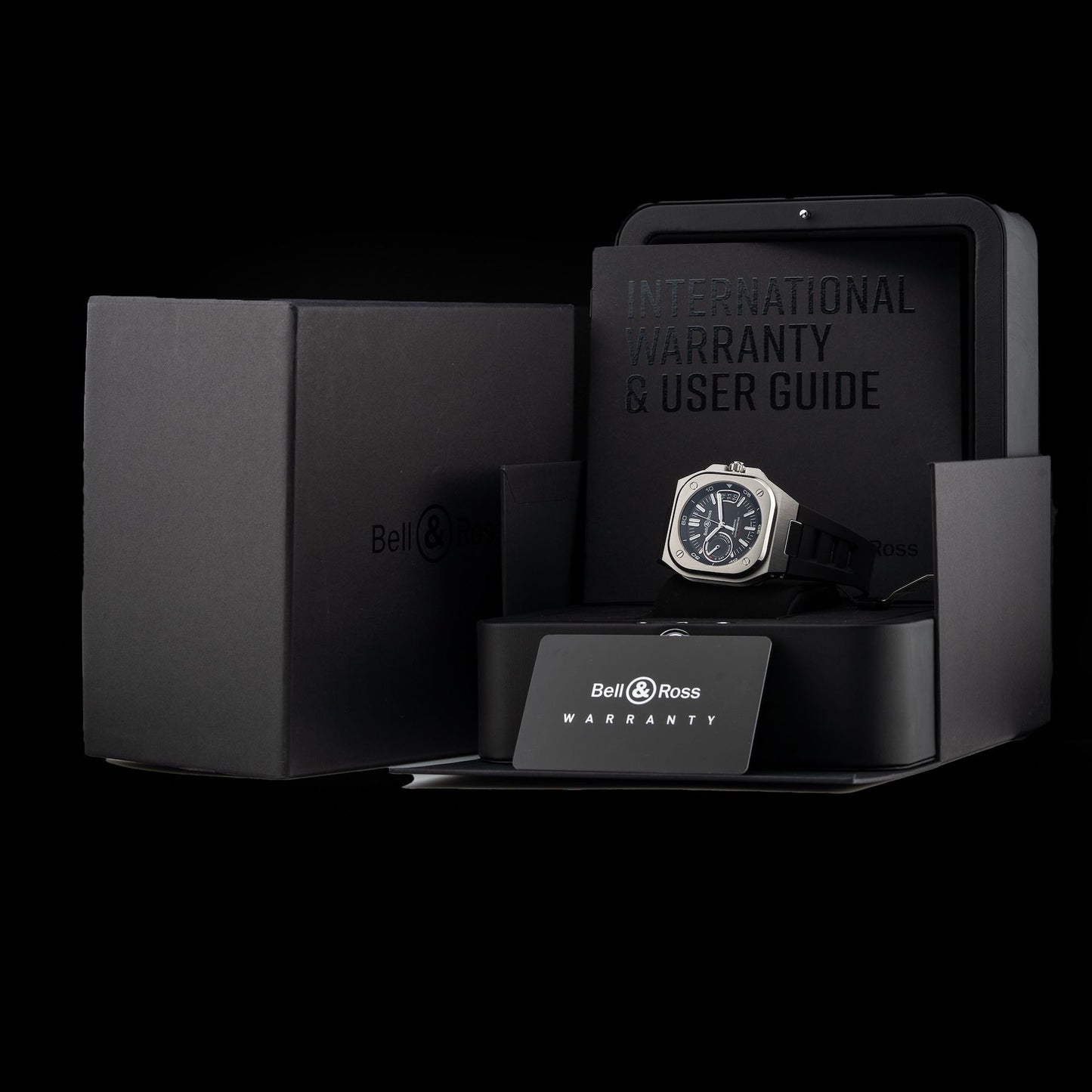 Bell & Ross BR-X5 Black on Rubber Strap BRX5R-BL-ST\/SRB