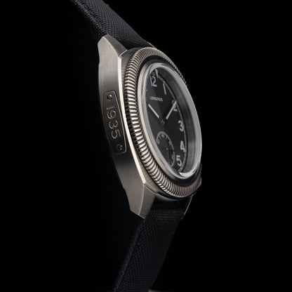 Longines L2.838.1.53.2 Pilot Majetek Black Dial on Strap