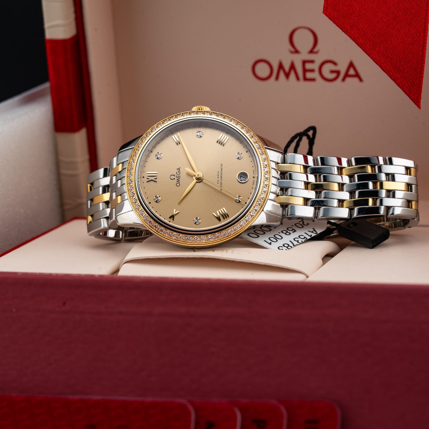 Omega 434.25.34.20.58.001 De Ville Prestige 34mm Yellow Gold on Steel