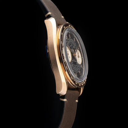 Omega Speedmaster Chronoscope 43mm Bronze Gold on Strap 329.92.43.51.10.001
