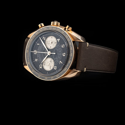 Omega Speedmaster Chronoscope 43mm Bronze Gold on Strap 329.92.43.51.10.001