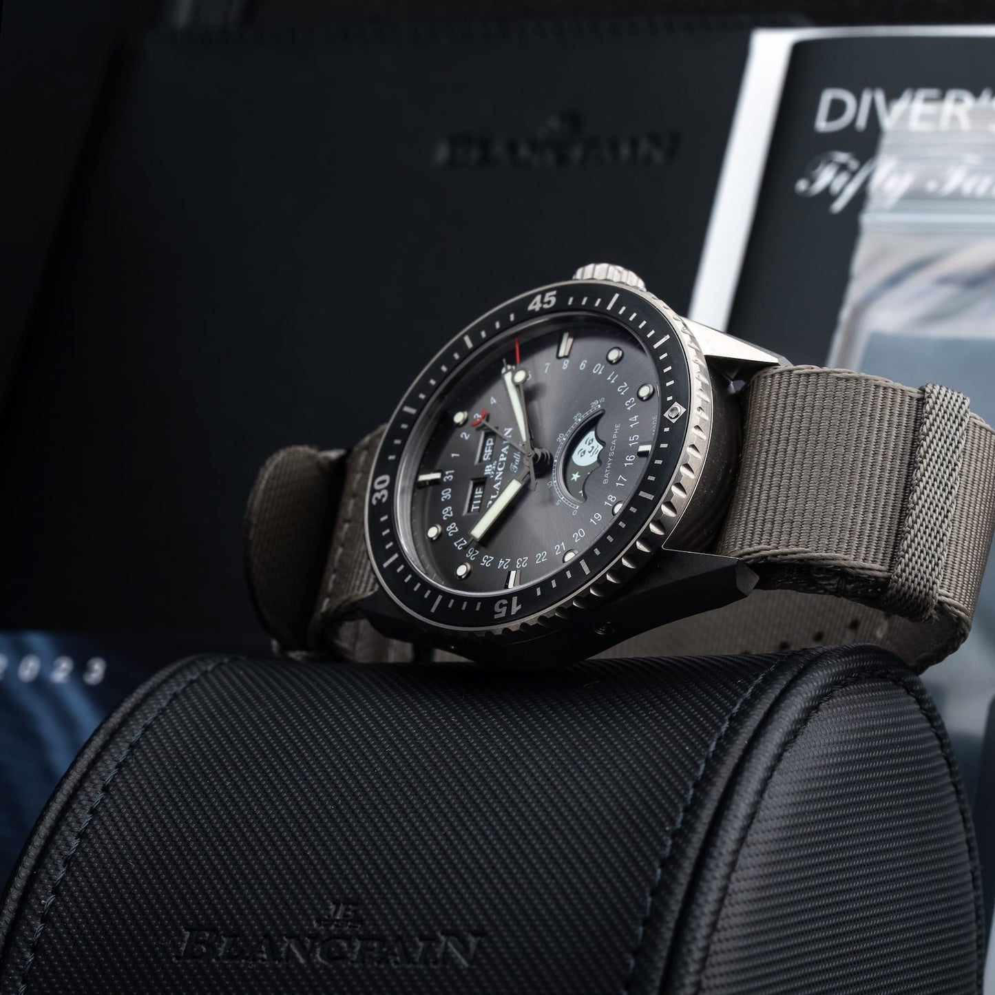 Blancpain Fifty Fathoms Bathyscaphe Complete Calendar Titanium 5054 1210 NAGA