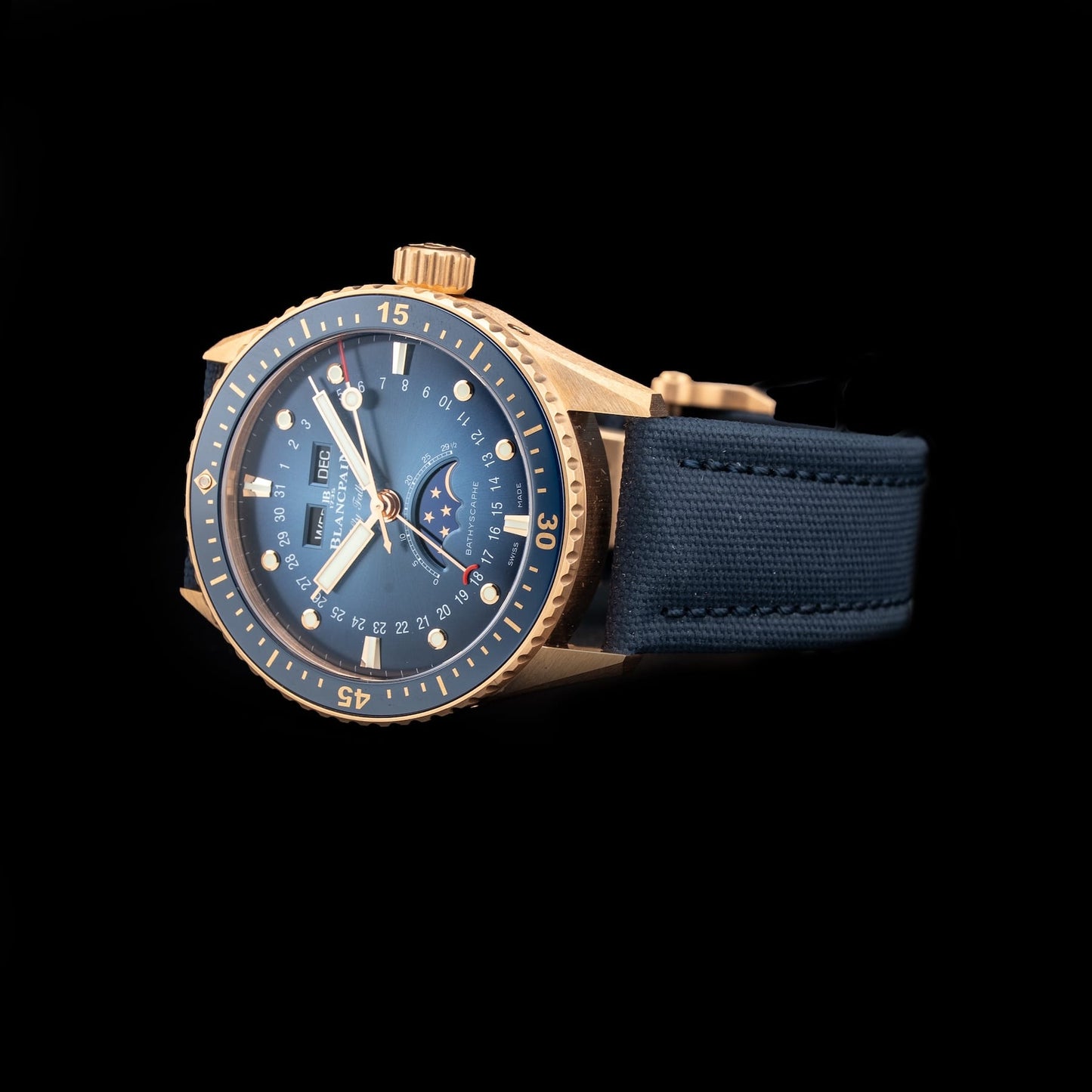 Blancpain Fifty Fathoms Bathyscaphe Complete Calendar Gold 5054 3640 O52A