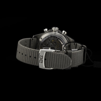Glash\u00fctte Original SeaQ Chronograph Blue Dial on Grey Strap 1-37-23-02-81-34