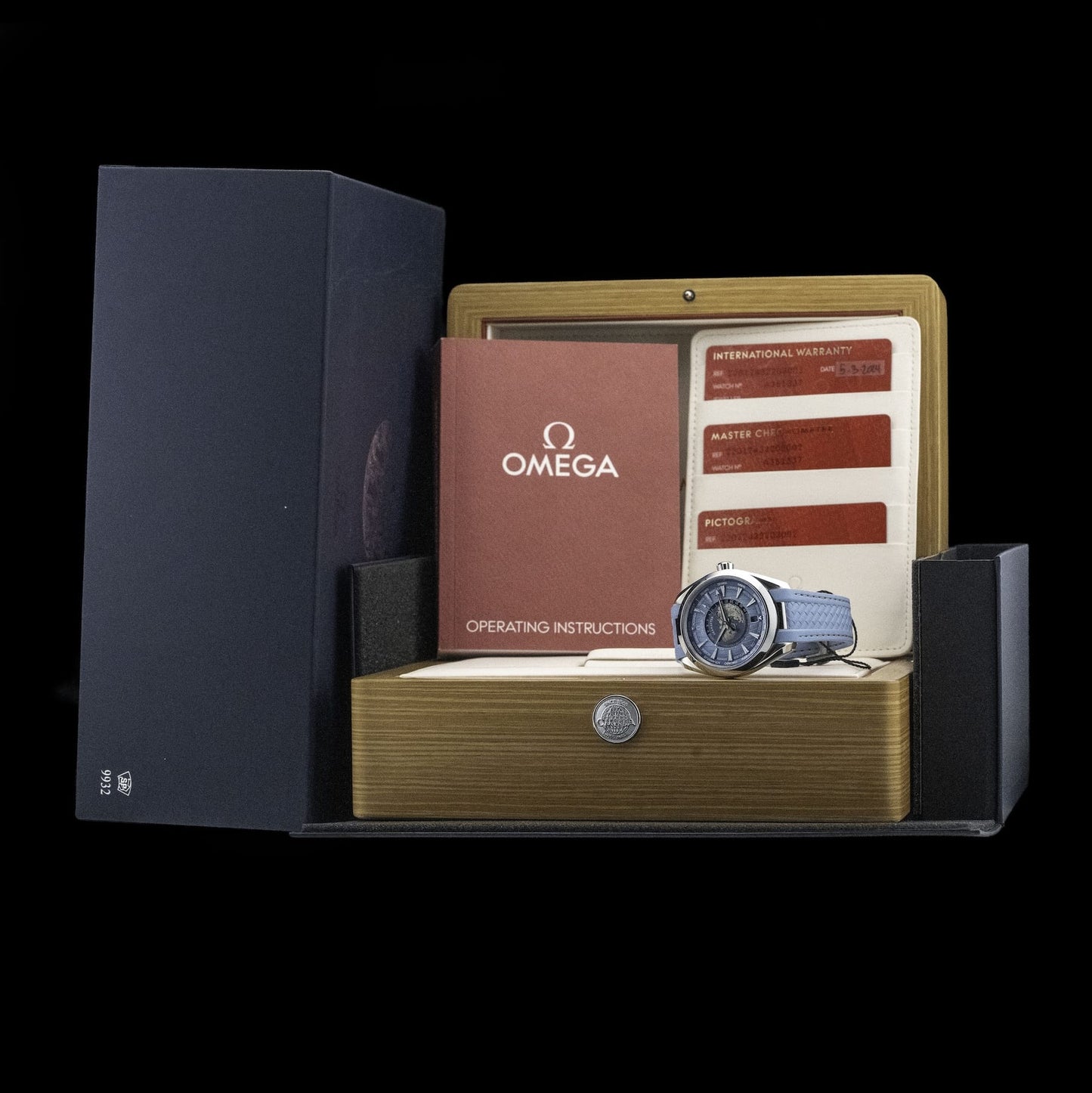 Omega 220.12.43.22.03.002 Seamaster Aqua Terra 150M Worldtimer Summer Blue on Strap