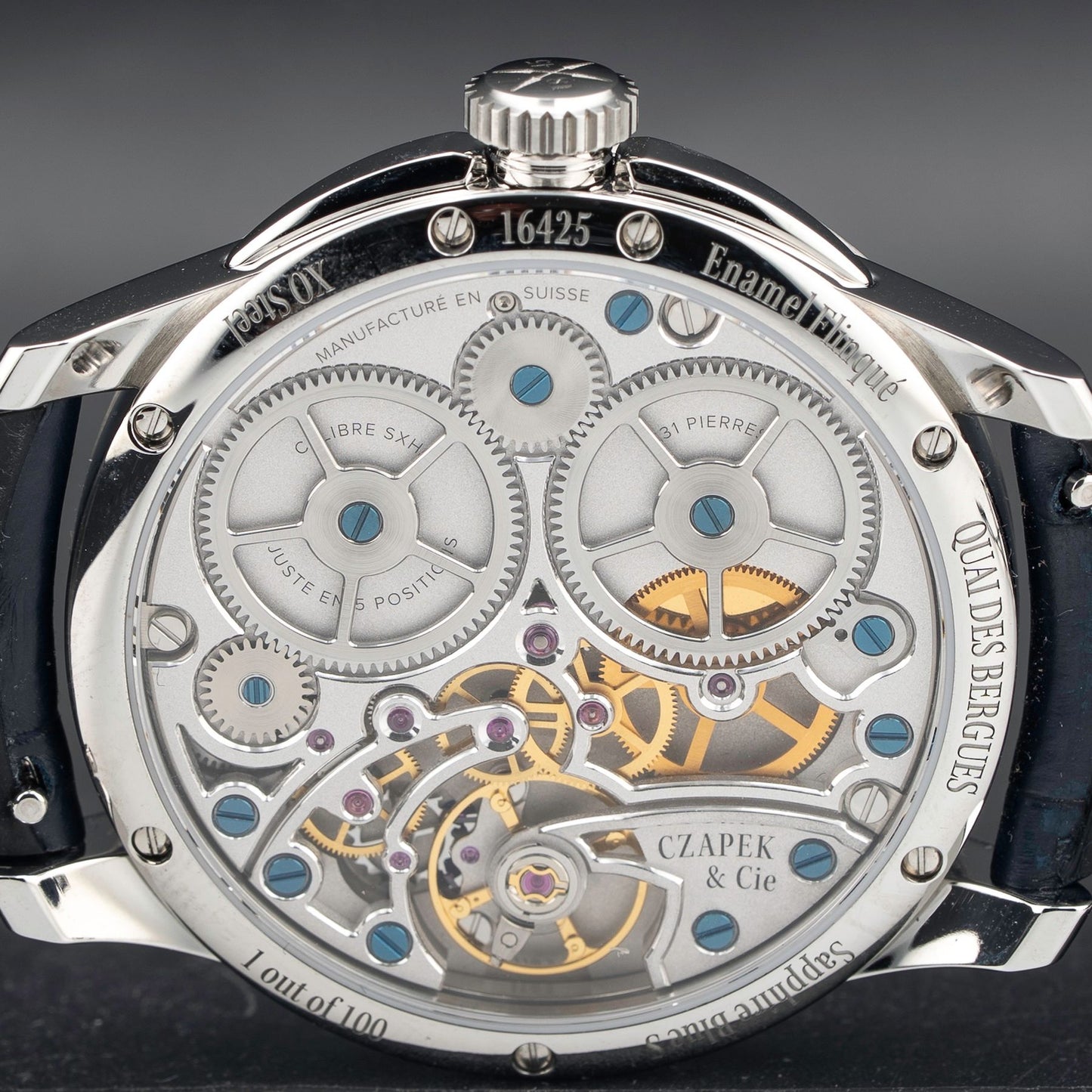 Czapek 1031 Quai Des Bergues Sapphire Blue S 38.5mm