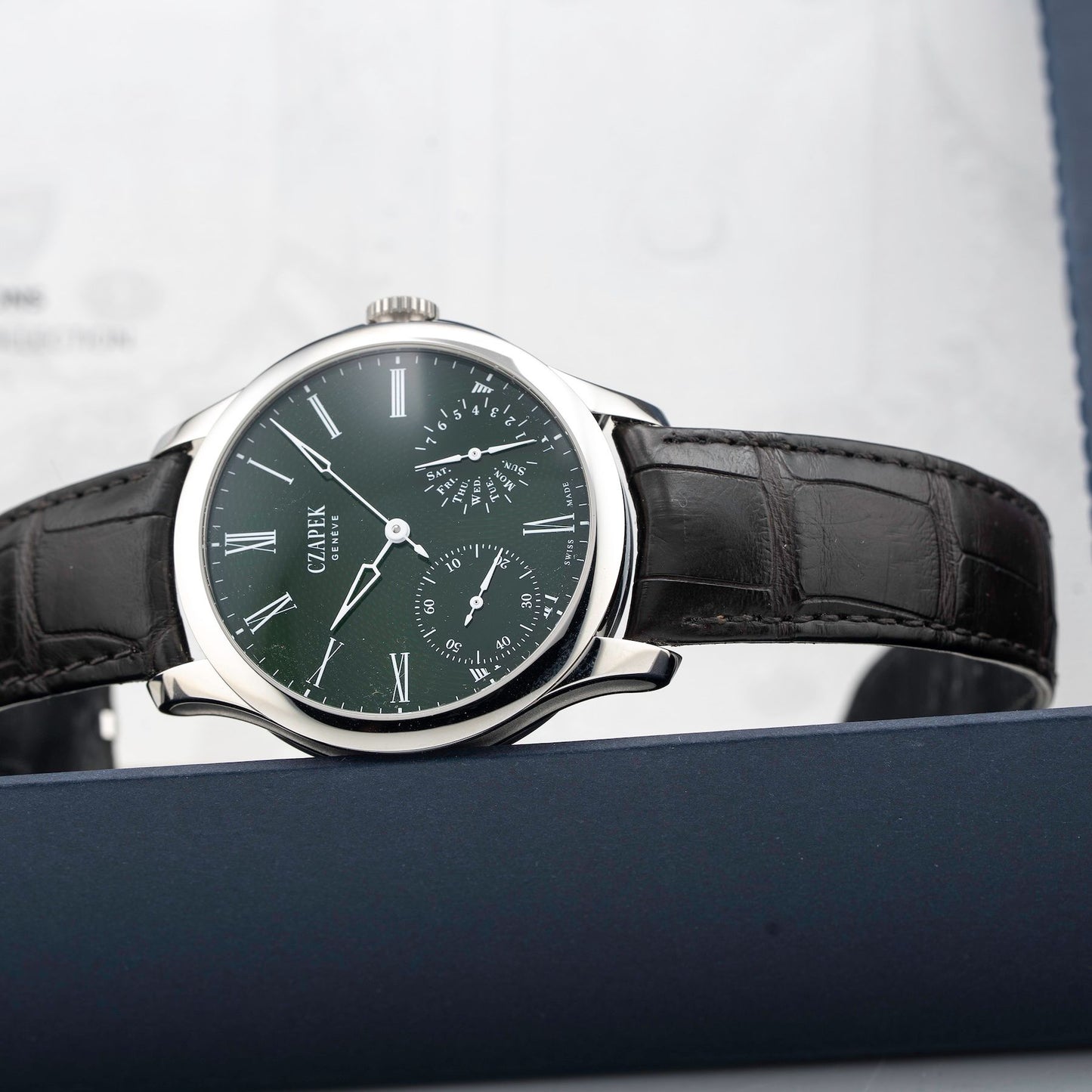 Czapek Quai Des Bergues Emerald Green L