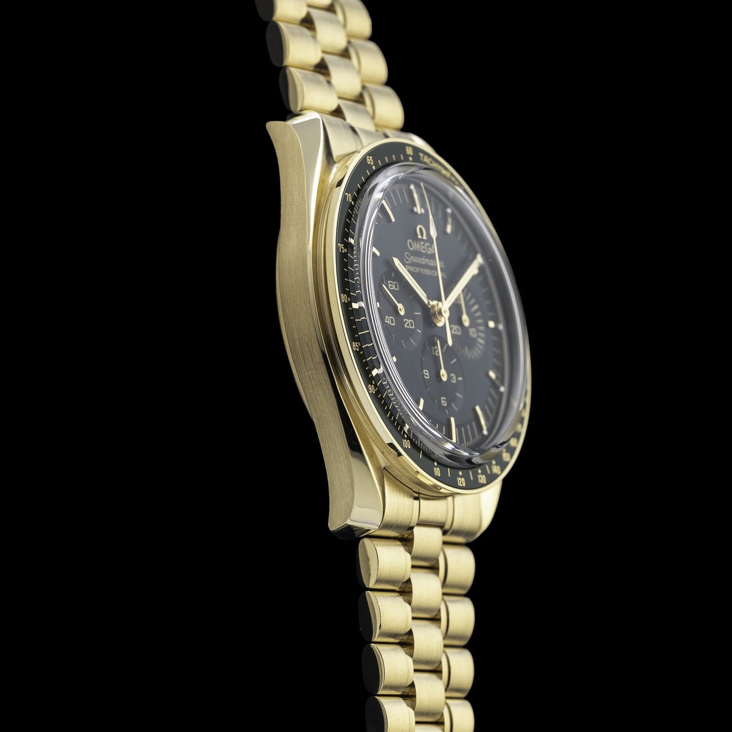Omega 310.60.42.50.10.001 Speedmaster 18K Yellow Gold Green Dial
