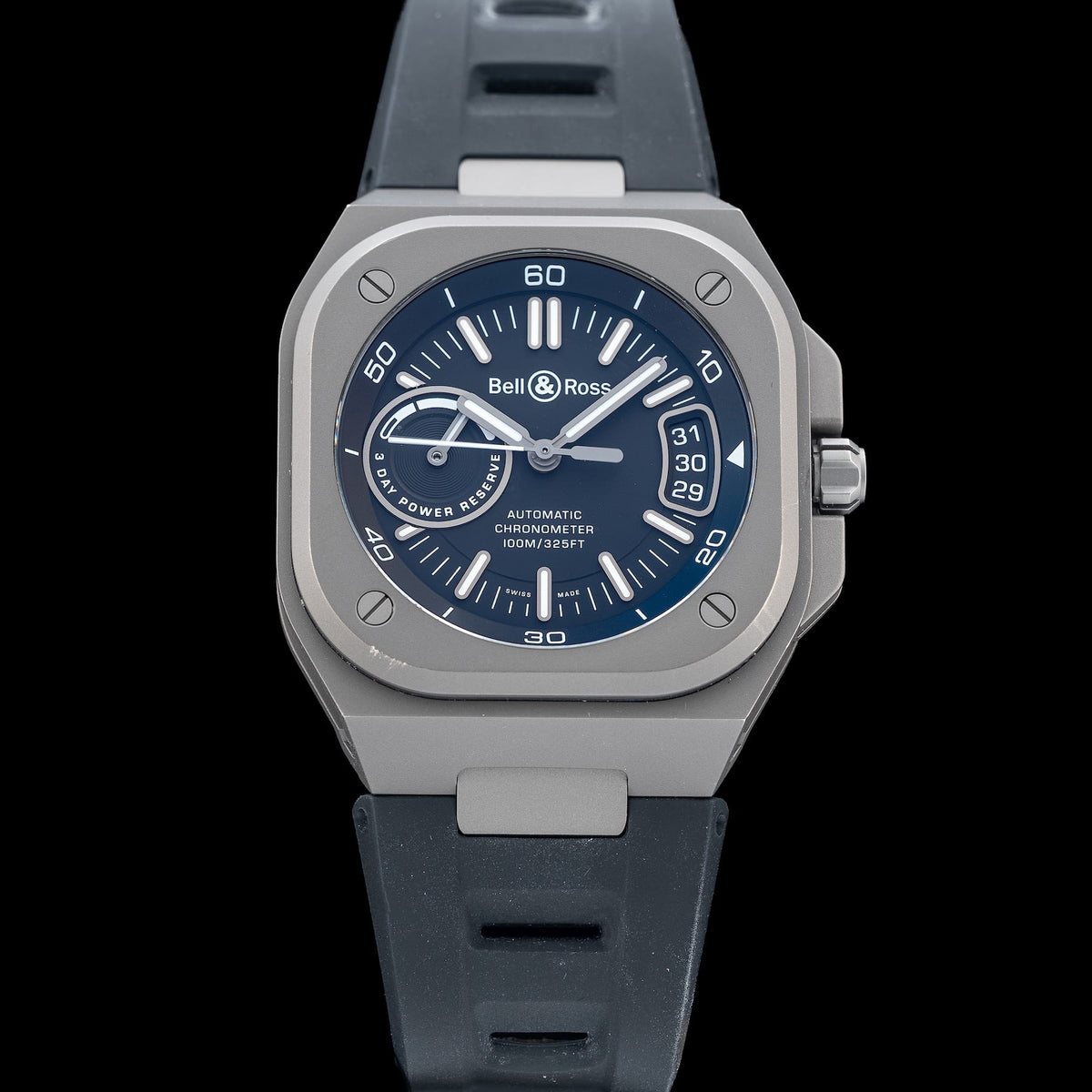 Bell & Ross BR-X5 Black Titanium on Strap BRX5R-BL-TI/SRB