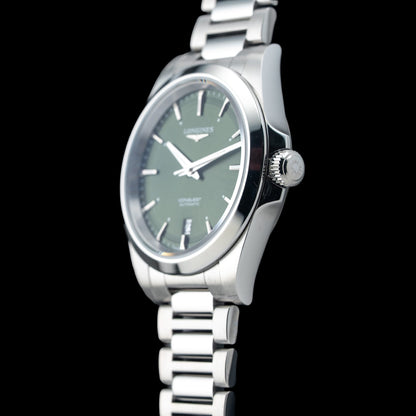 Longines Conquest Sunray Green Dial on Bracelet L3.720.4.02.6