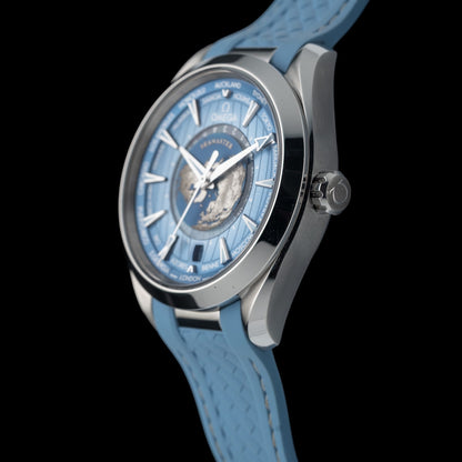 Omega 220.12.43.22.03.002 Seamaster Aqua Terra 150M Worldtimer Summer Blue on Strap