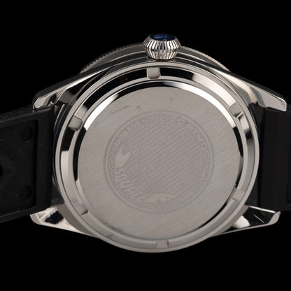 Squale SUB-39 GMT "Blackfin" Black Guilloché U.S. Exclusive