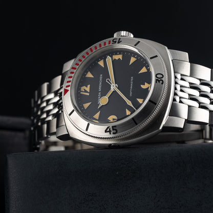 Nivada Grenchen 14200A04 Pacman Depthmaster 42mm on Bead of Rice Bracelet