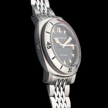 Nivada Grenchen 14200A04 Pacman Depthmaster 42mm on Bead of Rice Bracelet