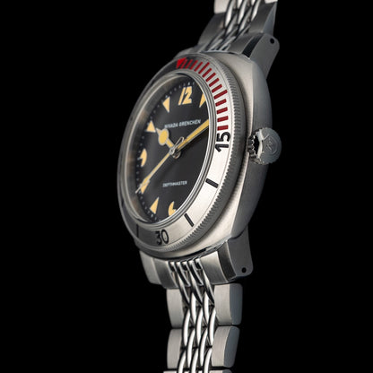 Nivada Grenchen 14200A04 Pacman Depthmaster 42mm on Bead of Rice Bracelet