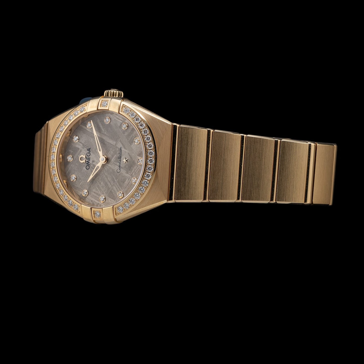 Omega 131.55.28.60.99.006 Constellation Meteorite Dial Gold and Diamonds 28mm