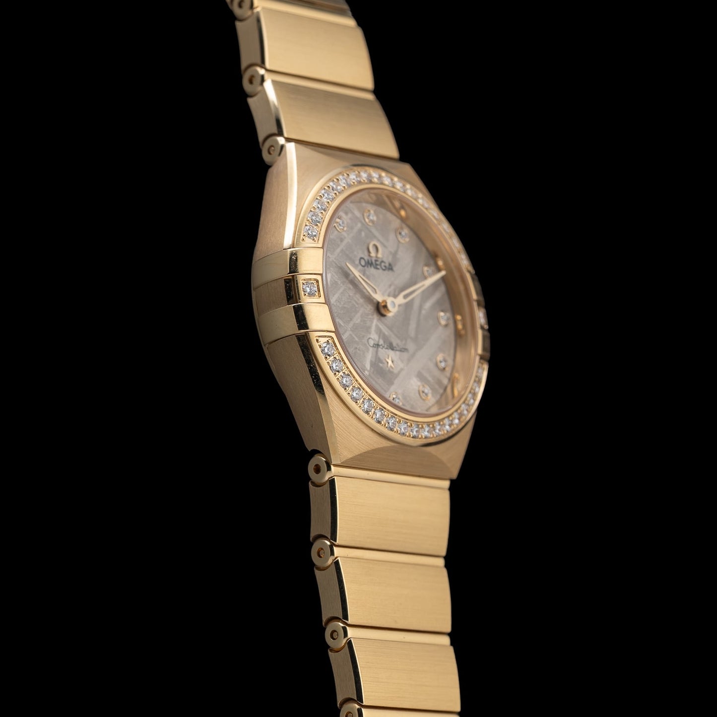 Omega 131.55.28.60.99.006 Constellation Meteorite Dial Gold and Diamonds 28mm