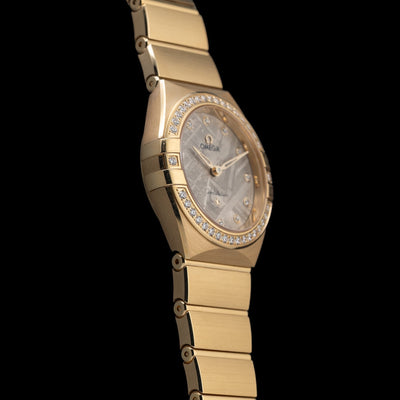 Omega 131.55.28.60.99.006 Constellation Meteorite Dial Gold and Diamonds 28mm