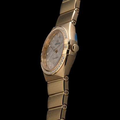 Omega 131.55.28.60.99.006 Constellation Meteorite Dial Gold and Diamonds 28mm
