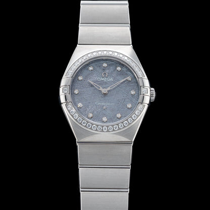 Omega 131.15.28.60.99.001 Constellation Meteorite Dial Steel and Diamonds 28mm
