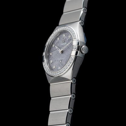 Omega 131.15.28.60.99.001 Constellation Meteorite Dial Steel and Diamonds 28mm