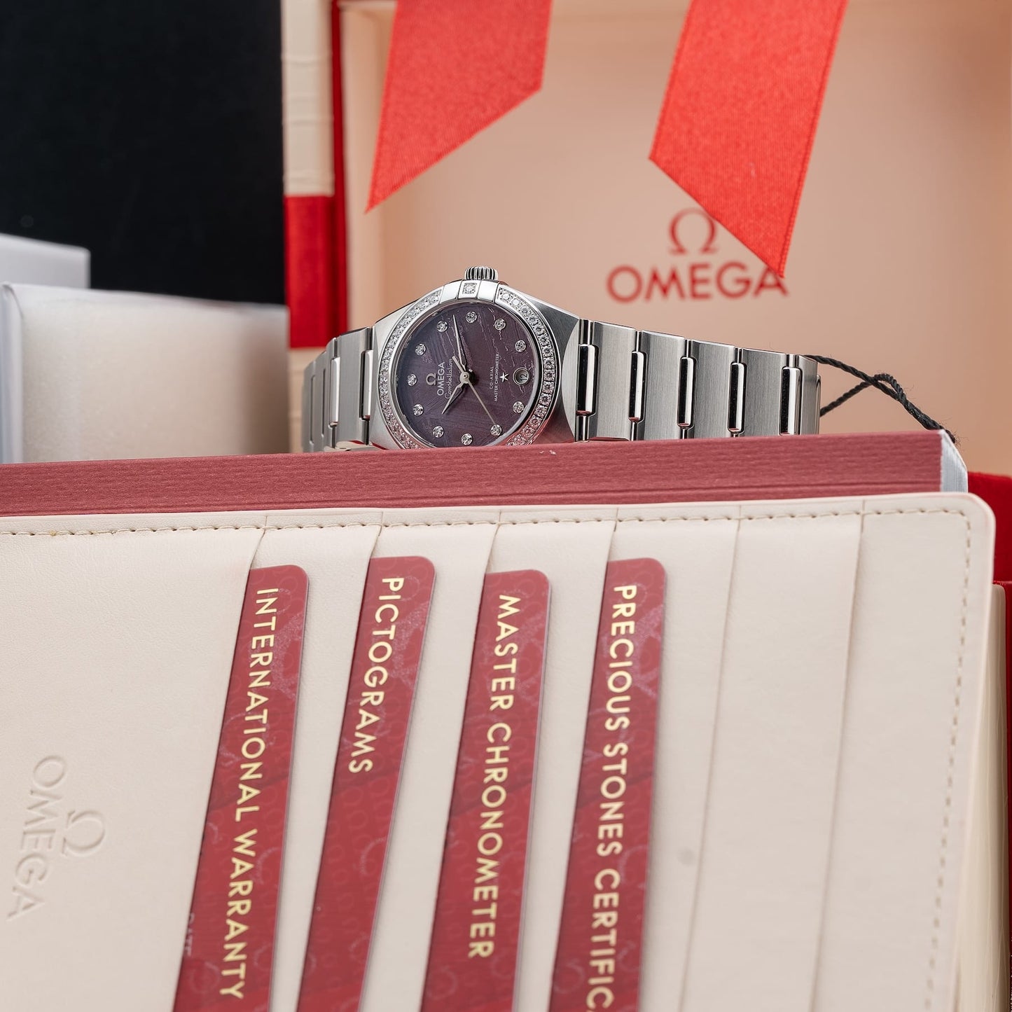 Omega 131.15.29.20.99.001 Constellation Meteorite Dial Steel and Diamonds 29mm