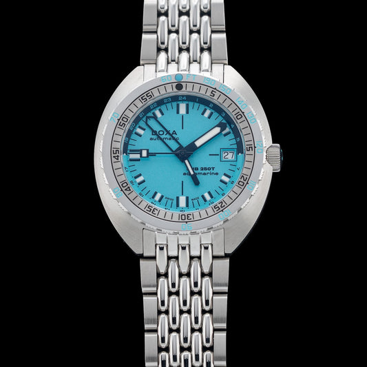 DOXA 855.10.241.10 SUB 250T Aquamarine On Stainless Steel Bracelet