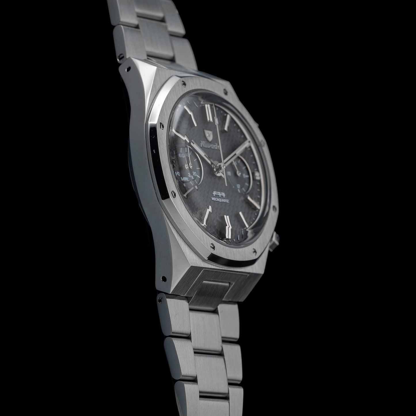 Nivada Grenchen F77 Chrono Mecaquartz Grey 38mm 68001Q77