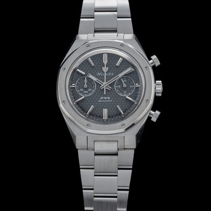 Nivada Grenchen F77 Chrono Mecaquartz Grey 38mm 68001Q77