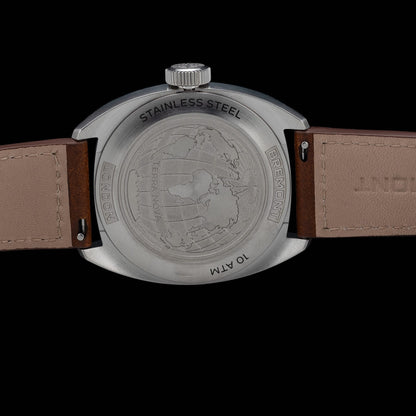 Bremont Terra Nova 40.5 Date Black Dial on Leather Strap TN40-DT-SS-BK-L-S