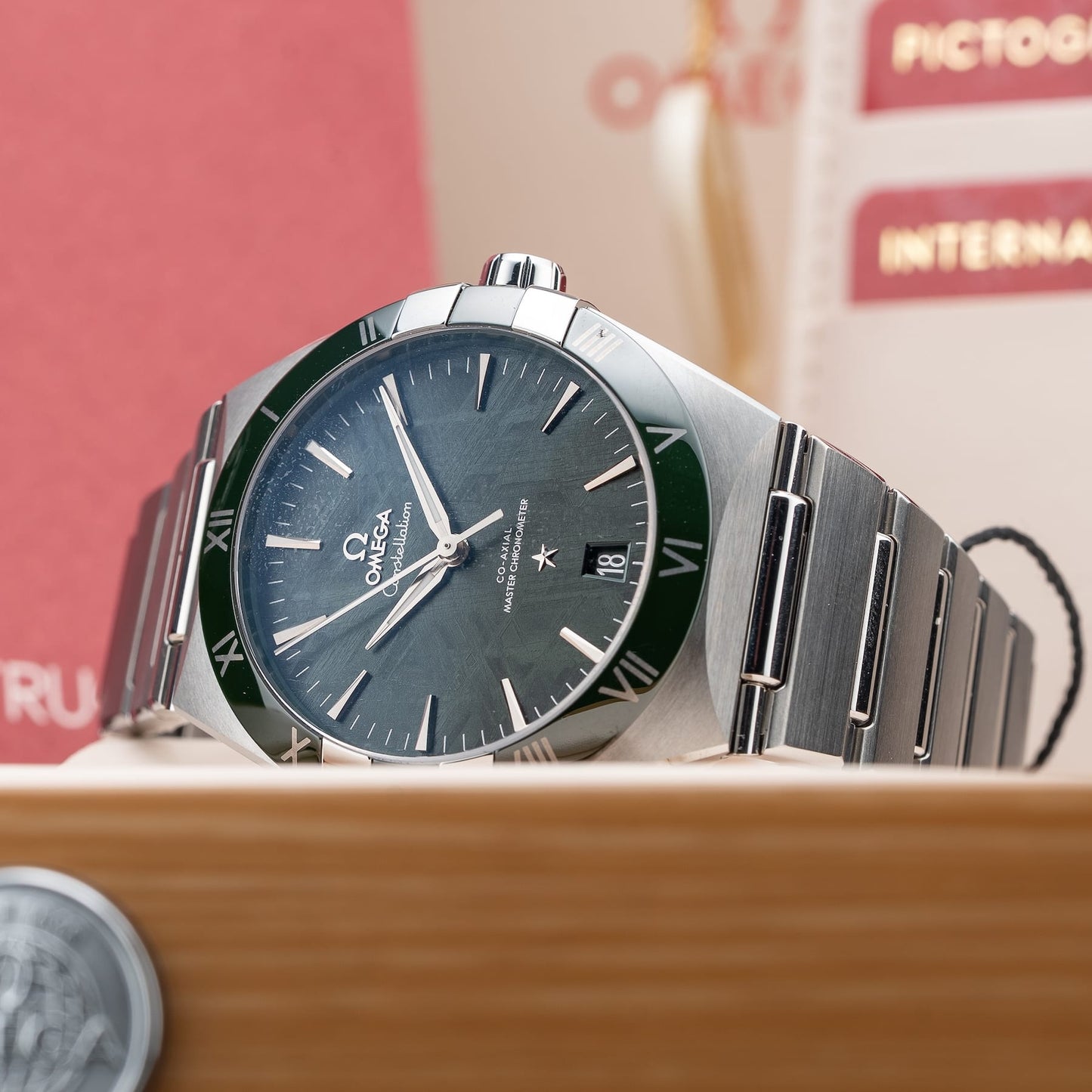 Omega 131.30.41.21.99.002 Constellation Meteorite Dial Steel on Steel 41mm