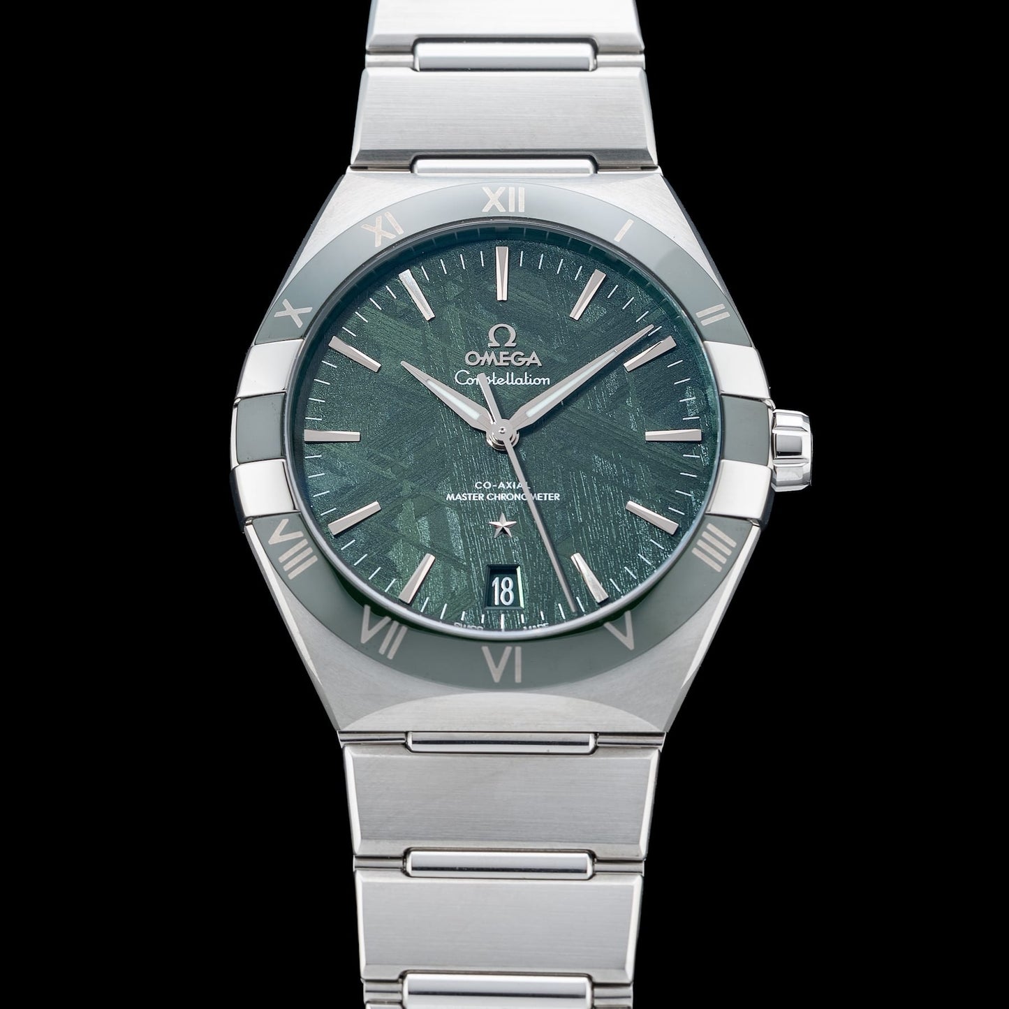 Omega 131.30.41.21.99.002 Constellation Meteorite Dial Steel on Steel 41mm